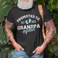 Promoted To Great Grandpa Again 2023 Great Grandfather To Be Unisex T-Shirt Gifts for Old Men