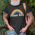Proud Ally Lgbtq Lesbian Gay Bisexual Trans Pan Queer Gift Unisex T-Shirt Gifts for Old Men