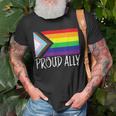 Proud Ally Pride Month Lgbt Transgender Flag Gay Lesbian Unisex T-Shirt Gifts for Old Men