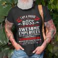 I Am A Proud Boss Of Freaking Awesome Employees Job T-Shirt Gifts for Old Men
