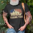 Proud Thank You American Us Flag Military Veteran Day Gift Unisex T-Shirt Gifts for Old Men