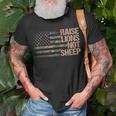 Raise Lions Not Sheep Patriotic Lion American Patriot Unisex T-Shirt Gifts for Old Men