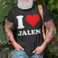 Red Heart I Love Jalen T-Shirt Gifts for Old Men