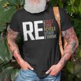 Reduce Reuse Recycle Rethink Repair Earth Day Environmental Unisex T-Shirt Gifts for Old Men