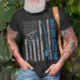 Reel Cool Bonus Dad Fathers Day American Flag Fishing Unisex T-Shirt Gifts for Old Men