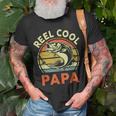 Reel Cool Papa Fishing Dad Fisherman Fathers Day Grandpa Unisex T-Shirt Gifts for Old Men