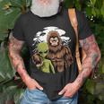 Retro Alien And Bigfoot Sasquatch Ufo Believer T-Shirt Gifts for Old Men