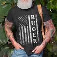 Retro American Flag Ruger American Family Day Matching T-Shirt Gifts for Old Men