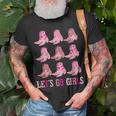 Retro Lets Go Girls Boot Pink Western Cowgirl Unisex T-Shirt Gifts for Old Men