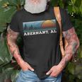 Retro Sunset Stripes Abernant Alabama T-Shirt Gifts for Old Men