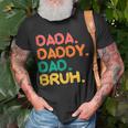 Retro Vintage Dada Daddy Dad Bruh Funny Fathers Day 2023 Unisex T-Shirt Gifts for Old Men