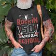 Rockin 50 Days Of School 50Th Day Of School 50 Days Smarter T-Shirt Gifts for Old Men