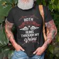 Roth Blood Runs Through My Veins Last Name Family T-Shirt Gifts for Old Men