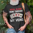 Royal Blood Runs Through My Veins Poker Dad T-Shirt Gifts for Old Men