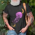 Sea Creature Ocean Animals Moon Space Jellyfish T-Shirt Gifts for Old Men