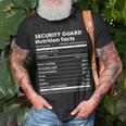 Security Guard Nutrition Facts Unisex T-Shirt Gifts for Old Men