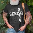 Senior 2024 Soccer Player Class Of 2024 Senior Graduation T-Shirt Gifts for Old Men