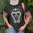 Serpent Moon Phase Astrology Snake Darkwave Mystic Tattoo T-Shirt Gifts for Old Men