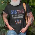 Sister Of Little Firecracker Birthday Squad 4Th July Kids Unisex T-Shirt Gifts for Old Men