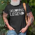 Skijoring Legend Ski Skiing Winter Sport Quote Skis T-Shirt Gifts for Old Men