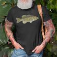 Smallmouth Bass Fisherman Freshwater Fish-Ing Angler T-Shirt Gifts for Old Men