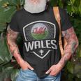 Soccer Support The Team Football Fan Welsh Wales Flag T-Shirt Gifts for Old Men