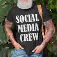 Social Media Staff Uniform Social Media Crew T-Shirt Gifts for Old Men