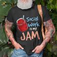 Social Work Is My Jam Social Worker T-Shirt Gifts for Old Men