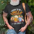 Soon To Be Uncle Again 2024 Pregnancy Announcement Dad T-Shirt Gifts for Old Men