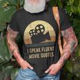 I Speak Fluent Movie Quotes Vintage Movie Lover T-Shirt Gifts for Old Men