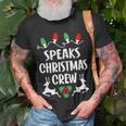 Speaks Name Gift Christmas Crew Speaks Unisex T-Shirt Gifts for Old Men