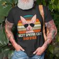 Sphynx Cat Dad Owner Breeder Hairless Pet Lover Fathers Day Unisex T-Shirt Gifts for Old Men
