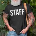 Staffer Staff Double Sided Front And Back T-Shirt Gifts for Old Men
