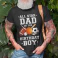 All Star Dad Of The Birthday Boy Sports Daddy Papa Dada T-Shirt Gifts for Old Men