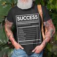 Success Information And Nutritional Facts Hustle Passion T-Shirt Gifts for Old Men