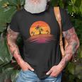 Sunset Beach Silhouette Tropical Palm Tree Sunny Lover Gift Unisex T-Shirt Gifts for Old Men