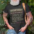 Superintendent Dictionary Definition T-Shirt Gifts for Old Men