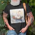 Swan Riding A Paddle Boat Concept Of Swan Using Paddle Boat T-Shirt Gifts for Old Men
