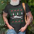 Swimmin Santa Ugly Christmas Sweater Sport Swim Swimmer T-Shirt Gifts for Old Men