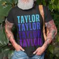 Taylor Personalized Name I Love Taylor T-Shirt Gifts for Old Men