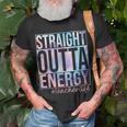 Teacher Straight Outta Energy Teacher Life Tie Dye Unisex T-Shirt Gifts for Old Men