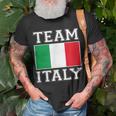 Team Italy Print Italian National Country Flag Italy Unisex T-Shirt Gifts for Old Men