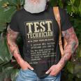 Test Technician Dictionary Term Badass T-Shirt Gifts for Old Men