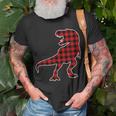 Th Dinosaur Red Buffalo Plaid Costume Dinosaur Lover Gift Gifts For Buffalo Lovers Funny Gifts Unisex T-Shirt Gifts for Old Men