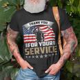 Thank You For Your Service American Flag Veteran Day T-Shirt Gifts for Old Men