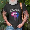 The Apple Of My Bisexual Eye Bi Couples Bi Pride Lovers Unisex T-Shirt Gifts for Old Men