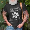 The Worlds Greatest Dog Uncle Unisex T-Shirt Gifts for Old Men