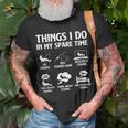 Things I Do In My Spare Time Fishing Boys Bass Fishing T-Shirt Gifts for Old Men