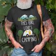 This Girl Loves Camping Rv Teardrop Trailer Camper Caravan Gift For Womens Unisex T-Shirt Gifts for Old Men