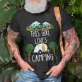This Girl Loves Camping Rv Teardrop Trailer Camper Caravan Unisex T-Shirt Gifts for Old Men